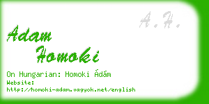 adam homoki business card