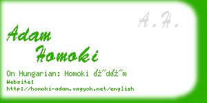 adam homoki business card